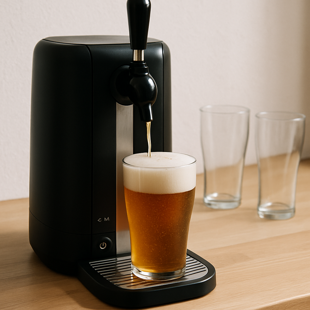 Philips PerfectDraft 70 watts, tireuse à bière 6 L posée sur un plan de travail