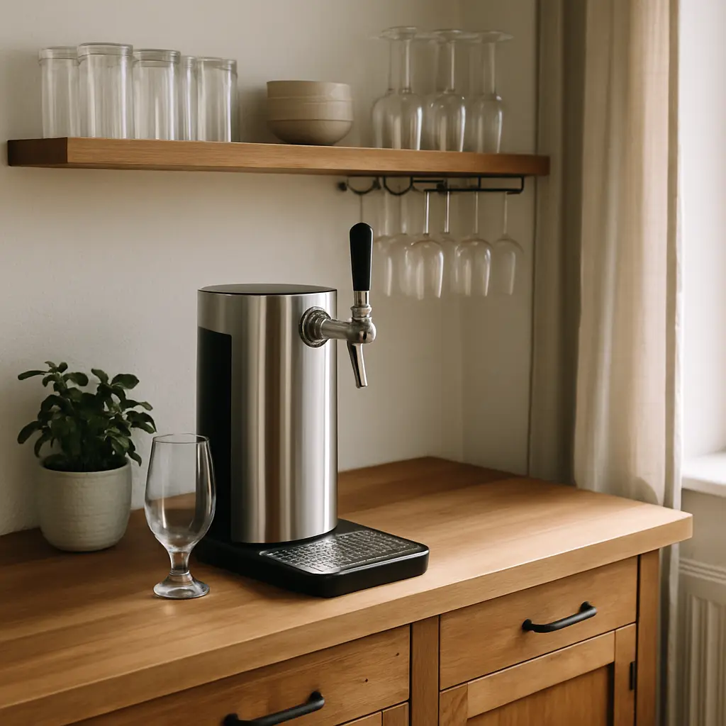 Coin bar maison avec tireuse à bière : idées et conseils