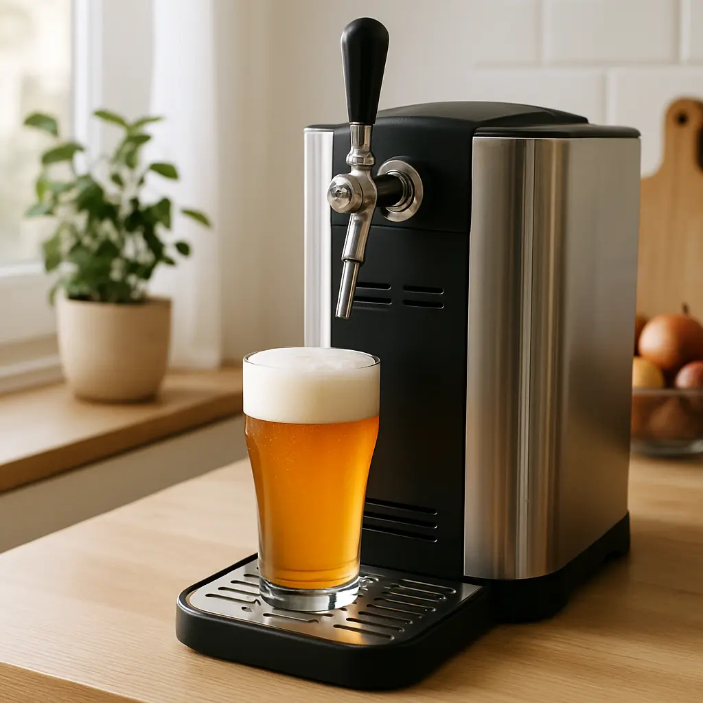 Tireuse à bière Royal Catering RCBD-5LB pour fûts 5 L pressurisés ou non pressurisés, avec cartouches CO2 et adaptateurs fournis