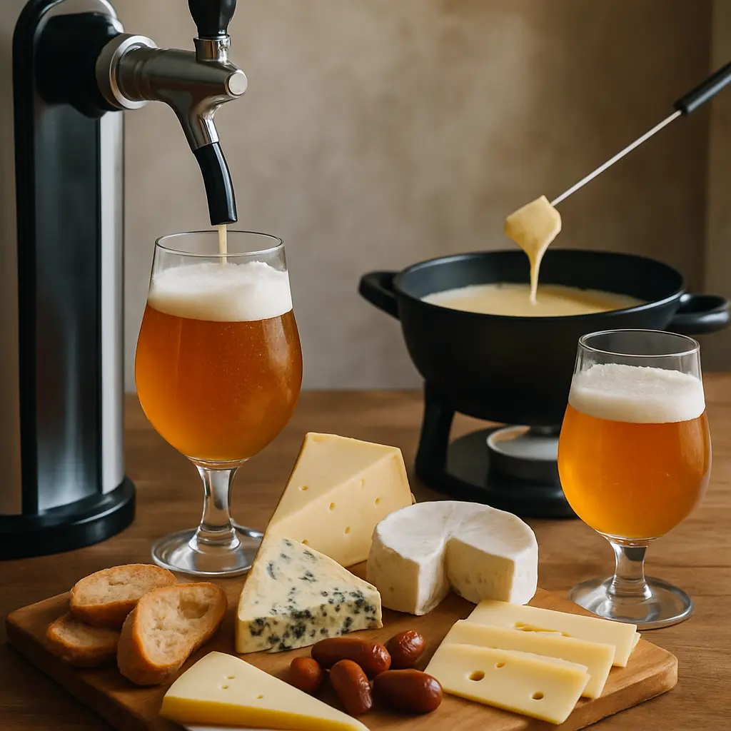 Accord bière fromage : guide raclette, plateau et fondue